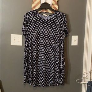 Navy peach love dress